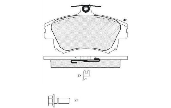 Brake Pad Set, disc brake 37521 ABS, Image 2