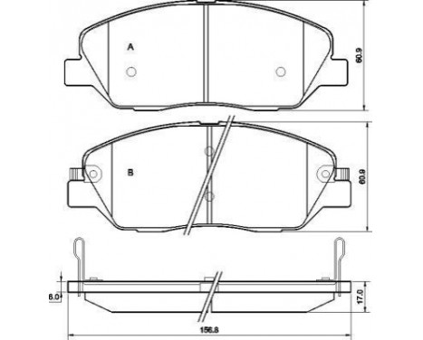 Brake Pad Set, disc brake 37522 ABS, Image 2