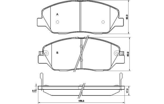 Brake Pad Set, disc brake 37522 ABS, Image 2