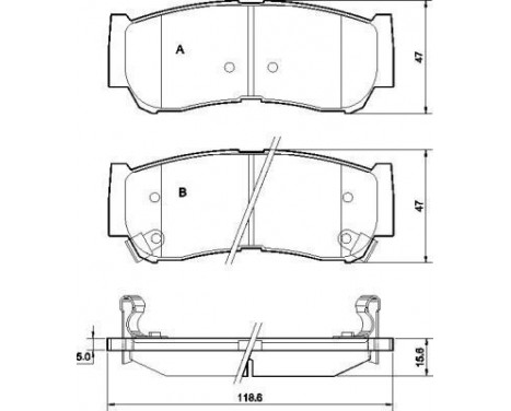 Brake Pad Set, disc brake 37523 ABS, Image 2