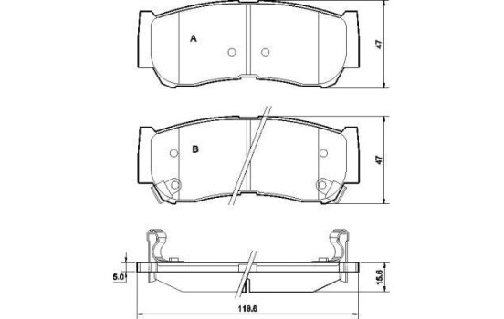 Brake Pad Set, disc brake 37523 ABS, Image 2