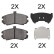 Brake Pad Set, disc brake 37524 ABS