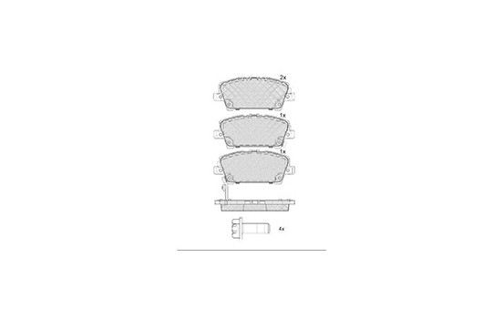 Brake Pad Set, disc brake 37529 ABS, Image 3