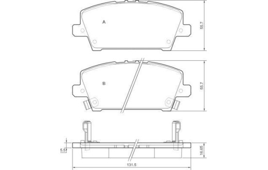 Brake Pad Set, disc brake 37529 ABS, Image 2