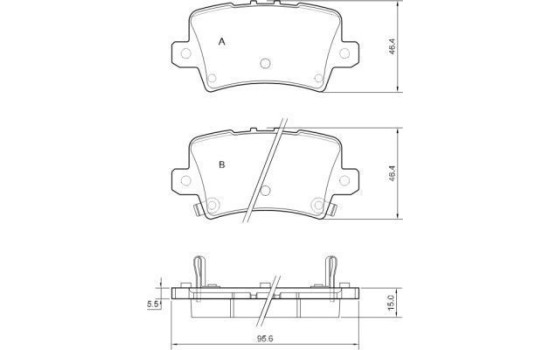 Brake Pad Set, disc brake 37530 ABS, Image 2