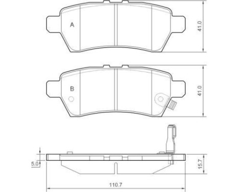 Brake Pad Set, disc brake 37536 ABS, Image 2