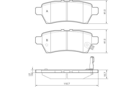 Brake Pad Set, disc brake 37536 ABS, Image 2