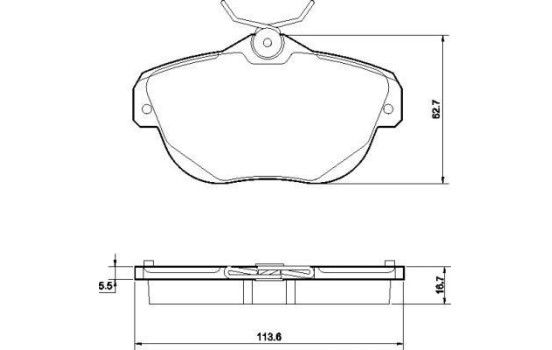Brake Pad Set, disc brake 37539 ABS, Image 2