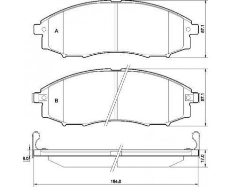 Brake Pad Set, disc brake 37541 ABS, Image 2