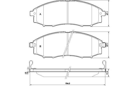 Brake Pad Set, disc brake 37541 ABS, Image 2