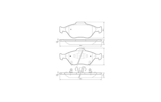 Brake Pad Set, disc brake 37546 ABS, Image 3