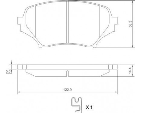 Brake Pad Set, disc brake 37549 ABS, Image 2