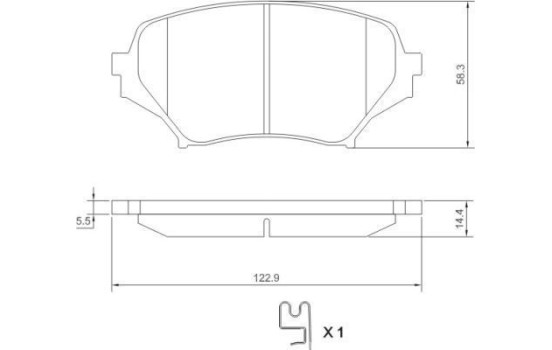 Brake Pad Set, disc brake 37549 ABS, Image 2