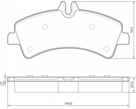 Brake Pad Set, disc brake 37554 ABS, Image 2