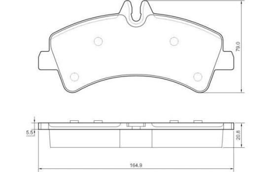 Brake Pad Set, disc brake 37554 ABS, Image 2