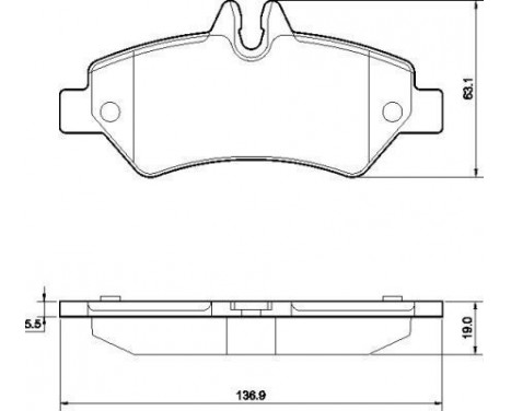Brake Pad Set, disc brake 37555 ABS, Image 2