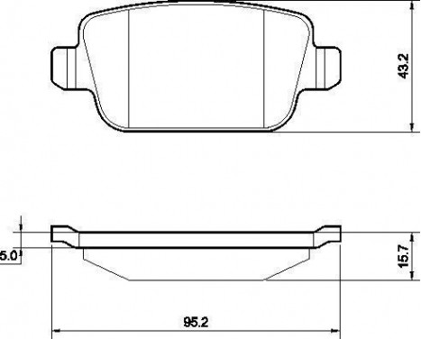 Brake Pad Set, disc brake 37561 ABS, Image 2