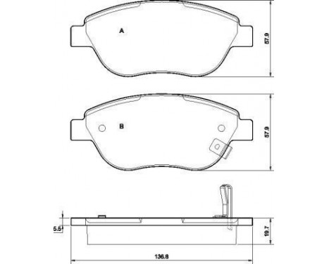 Brake Pad Set, disc brake 37564 ABS, Image 2