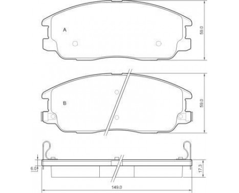 Brake Pad Set, disc brake 37566 ABS, Image 2