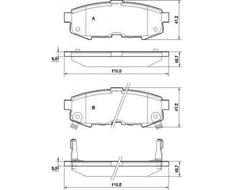 Brake Pad Set, disc brake 37569 ABS, Image 2