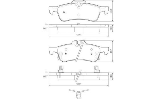 Brake Pad Set, disc brake 37579 ABS, Image 2