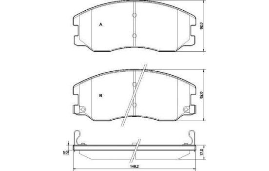 Brake Pad Set, disc brake 37582 ABS, Image 2