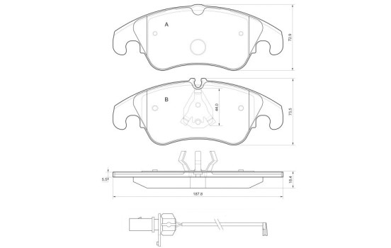 Brake Pad Set, disc brake 37587 ABS, Image 2
