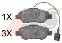 Brake Pad Set, disc brake 37594 ABS