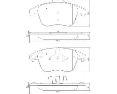 Brake Pad Set, disc brake 37599 ABS, Image 2