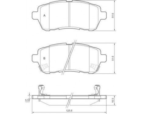 Brake Pad Set, disc brake 37606 ABS, Image 2