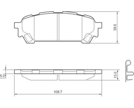 Brake Pad Set, disc brake 37611 ABS, Image 2