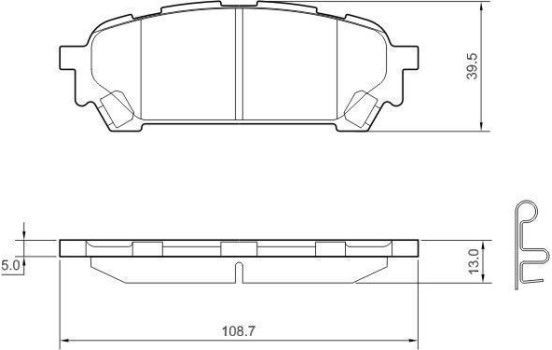 Brake Pad Set, disc brake 37611 ABS, Image 2