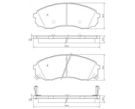 Brake Pad Set, disc brake 37618 ABS, Image 2