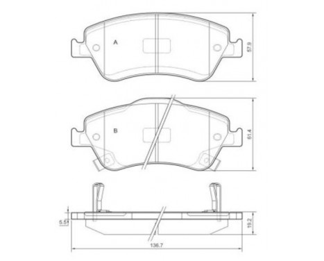 Brake Pad Set, disc brake 37620 ABS, Image 2