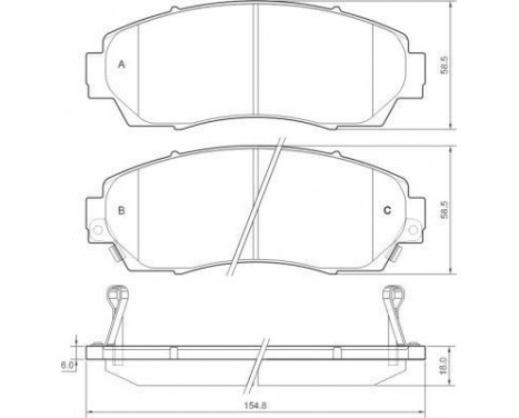 Brake Pad Set, disc brake 37627 ABS, Image 2