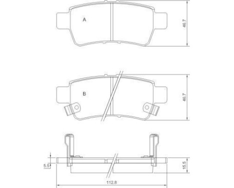 Brake Pad Set, disc brake 37628 ABS, Image 2