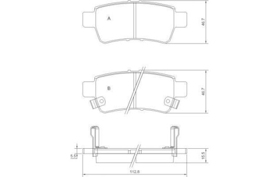 Brake Pad Set, disc brake 37628 ABS, Image 2