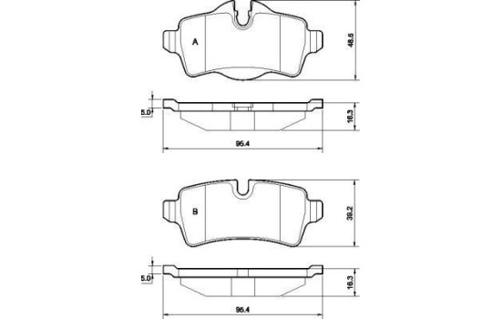 Brake Pad Set, disc brake 37629 ABS, Image 2