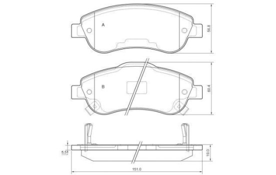 Brake Pad Set, disc brake 37650 ABS, Image 2