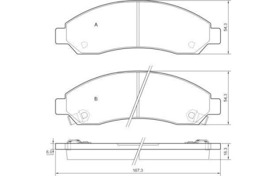 Brake Pad Set, disc brake 37654 ABS, Image 2