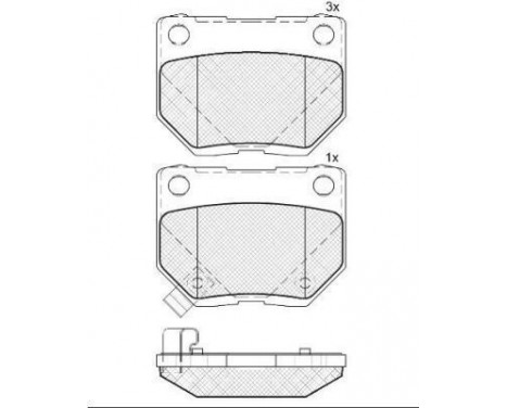 Brake Pad Set, disc brake 37661 ABS, Image 2