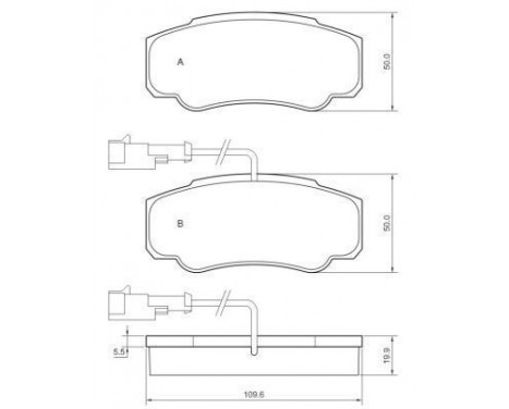 Brake Pad Set, disc brake 37666 ABS, Image 2