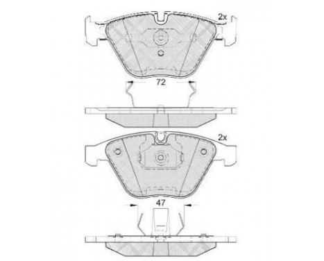 Brake Pad Set, disc brake 37667 ABS, Image 2