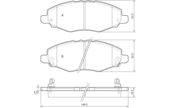 Brake Pad Set, disc brake 37672 ABS, Image 2