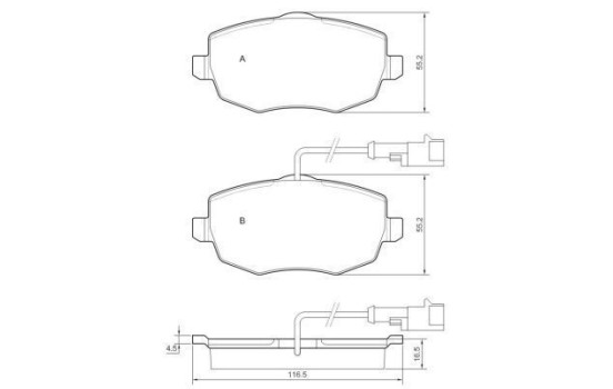 Brake Pad Set, disc brake 37676 ABS, Image 2