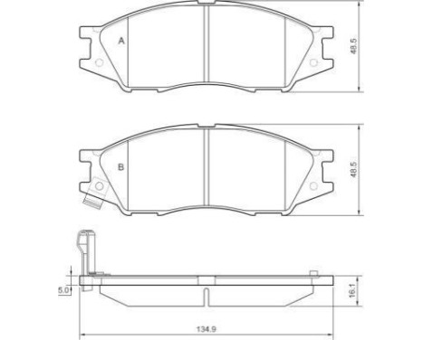 Brake Pad Set, disc brake 37680 ABS, Image 2