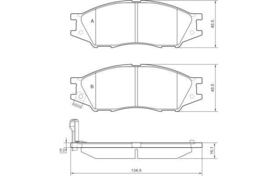 Brake Pad Set, disc brake 37680 ABS, Image 2
