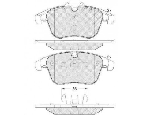 Brake Pad Set, disc brake 37686 ABS, Image 2