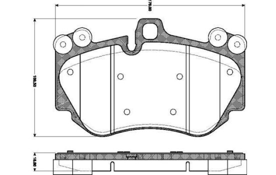 Brake Pad Set, disc brake 37693 ABS