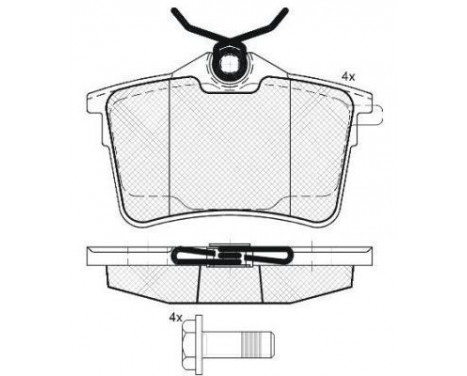 Brake Pad Set, disc brake 37700 ABS, Image 2